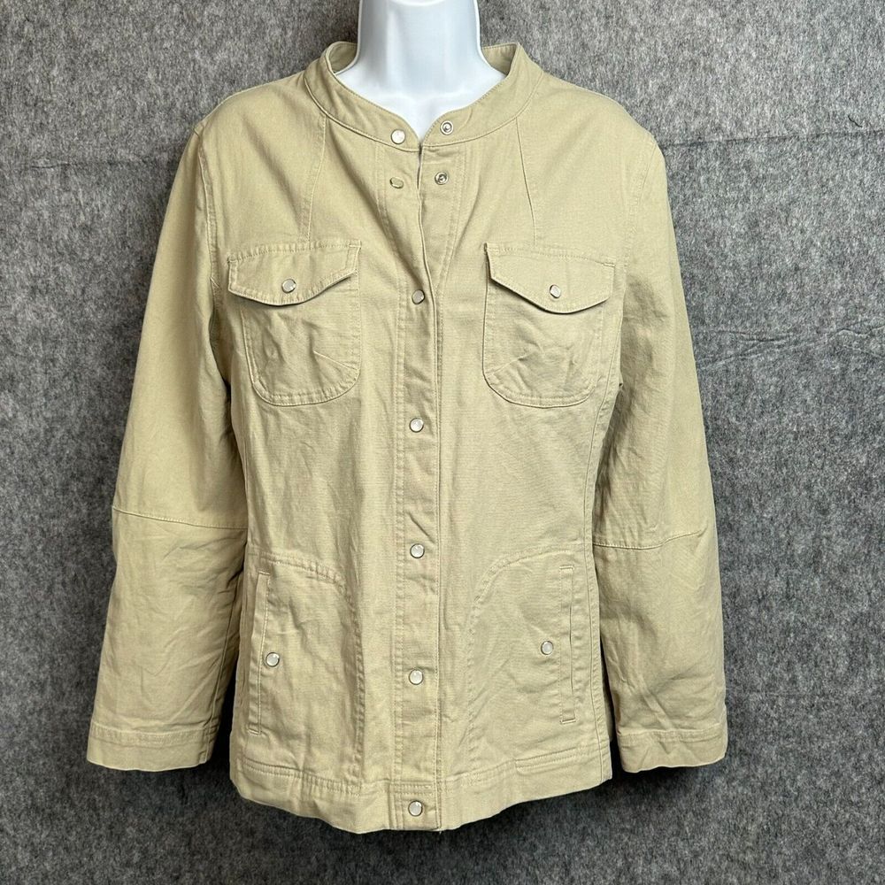 J. Jill Beige Utility Jean Jacket